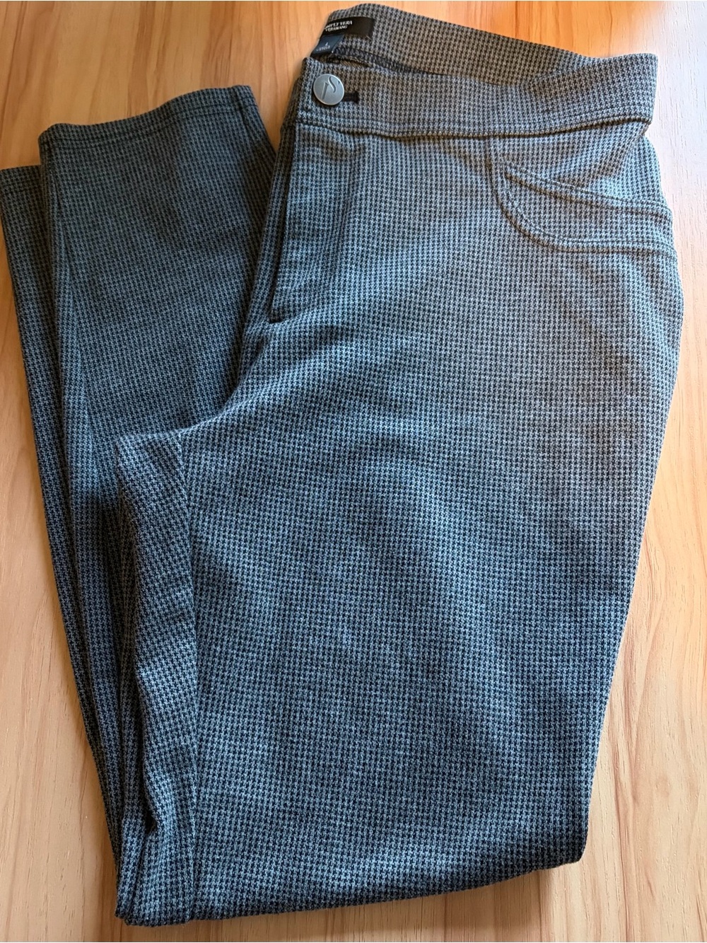Simply Vera Vera Wang Women’s Gray Patterned Stretch Tapered Pants